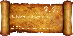 Hildebrand Iván névjegykártya