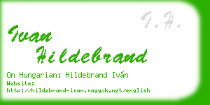 ivan hildebrand business card